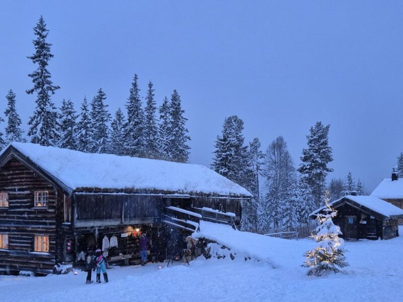 Yes, Christmas cards do exist in real life! Snowy view of the Christmas Market held on campus in Rauland, Norway.