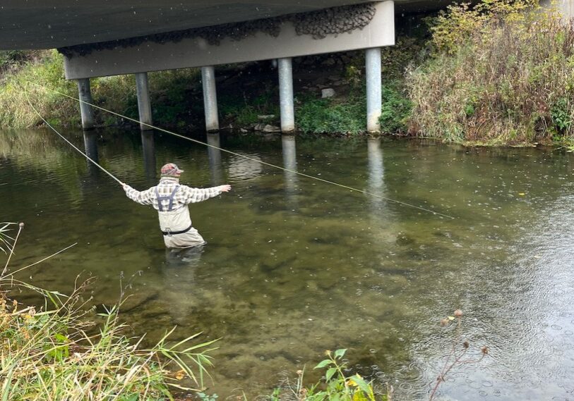 The author fly fishing on the Root River. (Submitted photo)