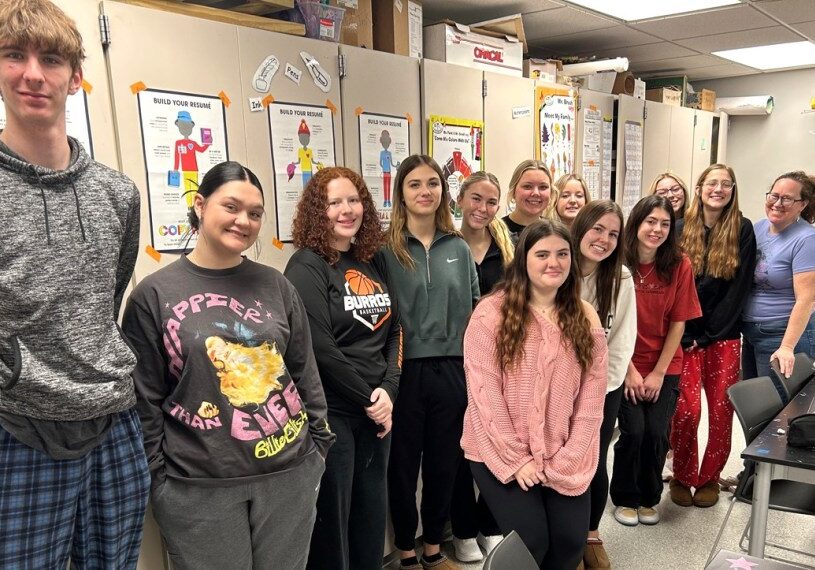 Lanesboro Journalism Hero-1 Lanesboro High School students learning to use their cell phone cameras in new ways. (Submitted photo)