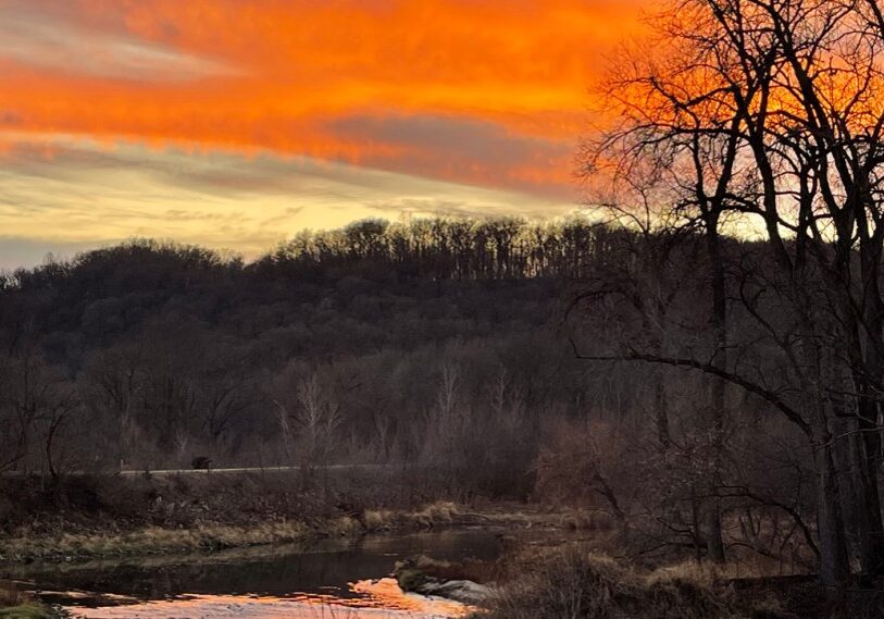 Sunset comes early in November as each day gets shorter, leading up to the winter equinox on December 21.  (Photo by Renee Bergstrom)
