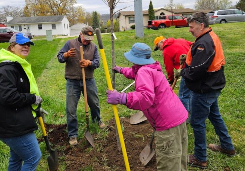 PHOTO 1 Arbor Day planting 2024 <span style="font-size: 14px; color: #6c6b6b; ">La Crescent volunteers plant trees on Arbor Day 2024. (Photo provided by the city of La Crescent)</span>