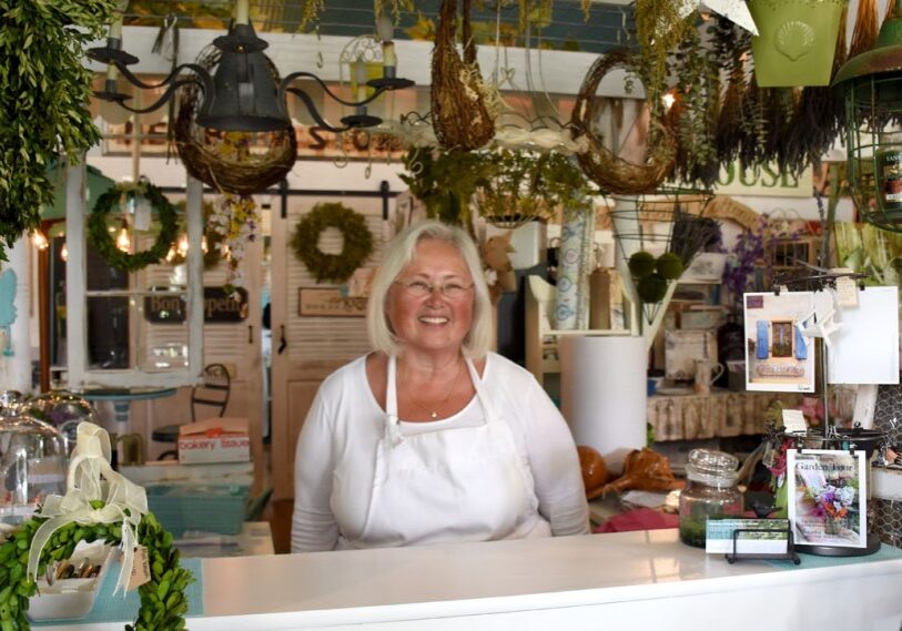 Irene Fishburn, a native of Holland, pictured at her bakery in Newburg, north of Mabel.  The one-day a week bakery specializes in French pastries.  (Photo by Sharen Storhoff)
