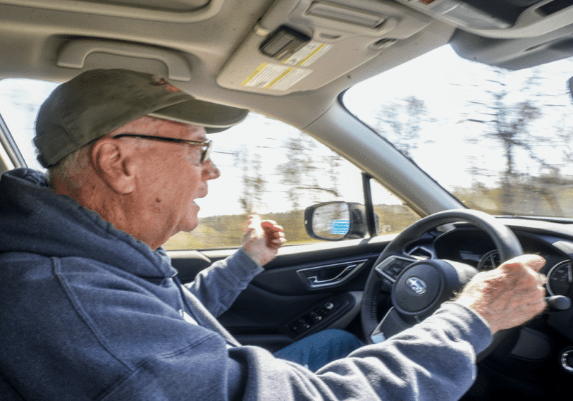PHOTO-1-Roger-Steinberg-drives-down-a-Fillmore-County-road-by-John-Weiss <span style="font-size: 14px; color: #6c6b6b; ">Roger Steinberg drives down a Fillmore County road, one he drove many times when he worked for the University of Minnesota Extension. (Photo by John Weiss)</span>