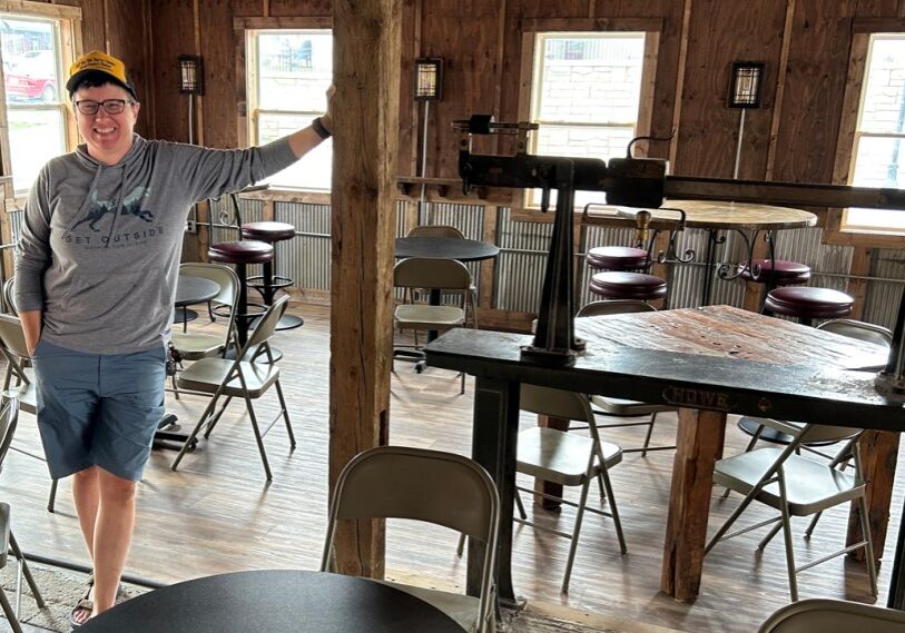 Furniture and home décor designer TiAnna DeGarmo is remodeling an old feed mill to accommodate more seating and a new commercial kitchen at Sylvan Brewing in Lanesboro. (Photo by John Torgrimson)