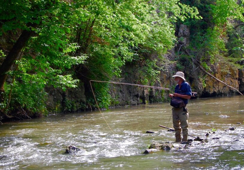 PHOTO 1MN Driftless_Bob White Studio The Driftless Region is chock full of cold, clear streams, offering anglers ample opportunities to catch trout. (Photo courtesy of Bob White, Marine on St. Croix, MN; learn more at BobWhiteStudio.com)