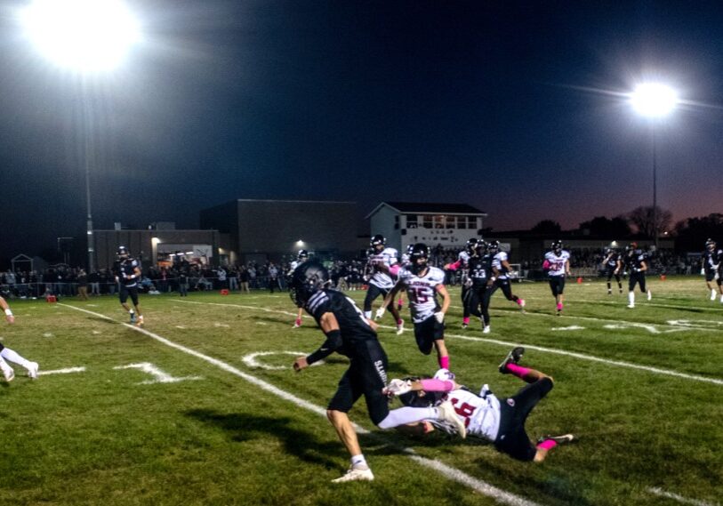 Photo 1 Hero Caden Reiter High school football — an autumn tradition — has Caiden Reiter running for a Kingsland Knights touchdown against Spring Grove. (Photos by John Weiss)