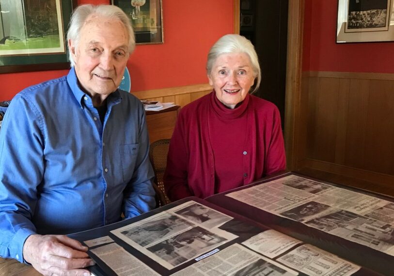Jack and Nancy Bratrud at their home in Preston. They are shown with their scrapbook documenting the media attention Mrs.B’s generated, which helped put Bluff Country on the map as a tourist destination. Photo by John Torgrimson Jack and Nancy Bratrud at their home in Preston. They are shown with their scrapbook documenting the media attention Mrs.B’s generated, which helped put Bluff Country on the map as a tourist destination. (Photo by John Torgrimson)