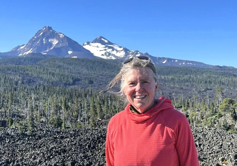Photo 1Tacke mountains Biker Linda Tacke near McKenzie Pass in the Cascade Range in central Oregon. Elevation 5,325 feet. (Photos courtesy of Linda Tacke)