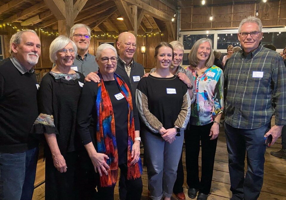 formatted Board members Root River Current's founding board members celebrate the eMagazine's first year of publication – pictured left to right: Steve Harris, Renee Bergstrom, John Gaddo, Loni Kemp, Dick Nethercut, Melissa Wray, Pat Torgrimson, Nancy North, and John Torgrimson. (Photo by Susie Harris)
